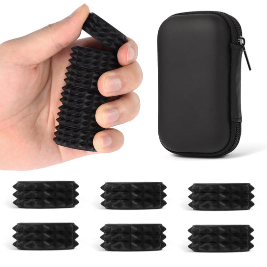 AOSTEONG silicone magnetic stress ball blue with grip-friendly spikes for calm focus