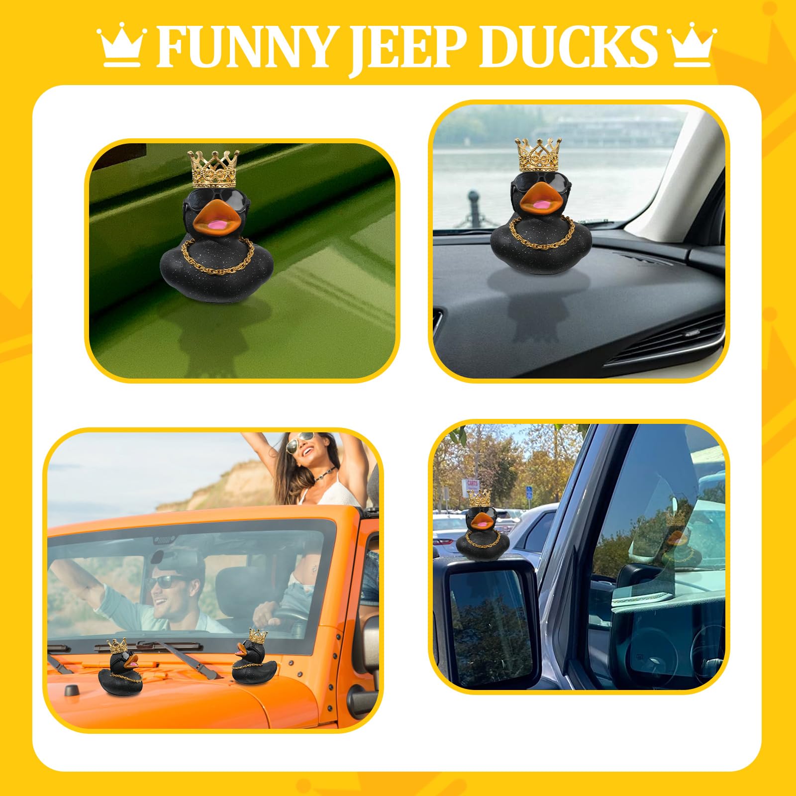 AOT Jeep Ducks float in water and become bath toys.