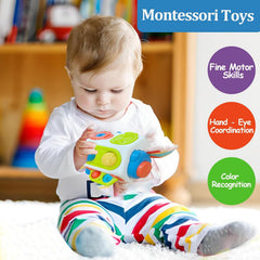 AotBlcer Busy Cube hitting moles enhances focus and fine motor skills.