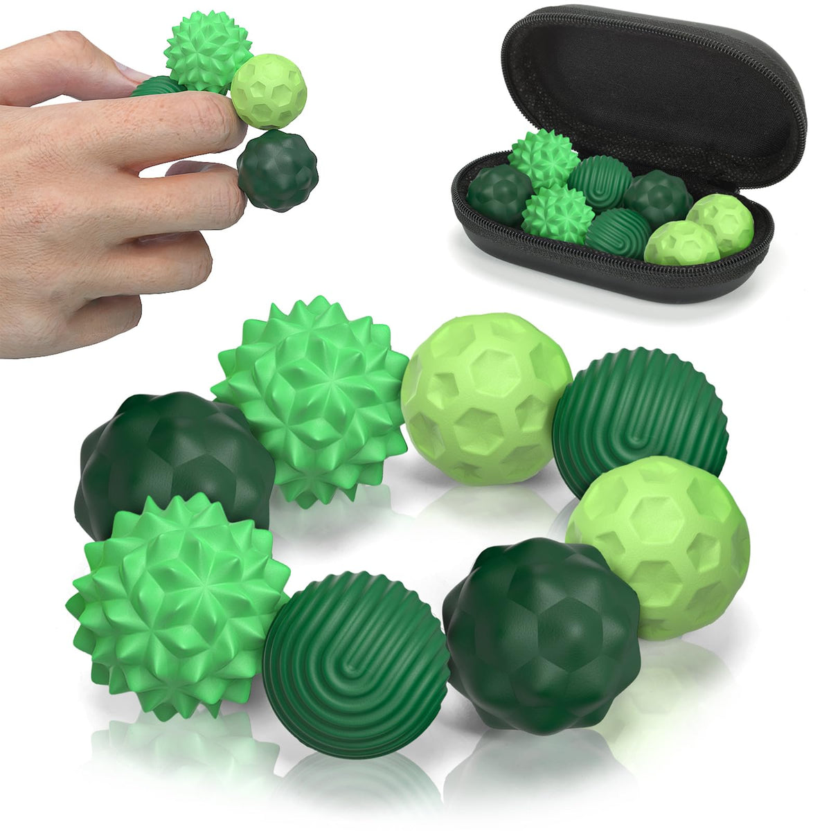 AotBlcer magnetic balls fidget toy displayed on a desk for focus and stress relief.