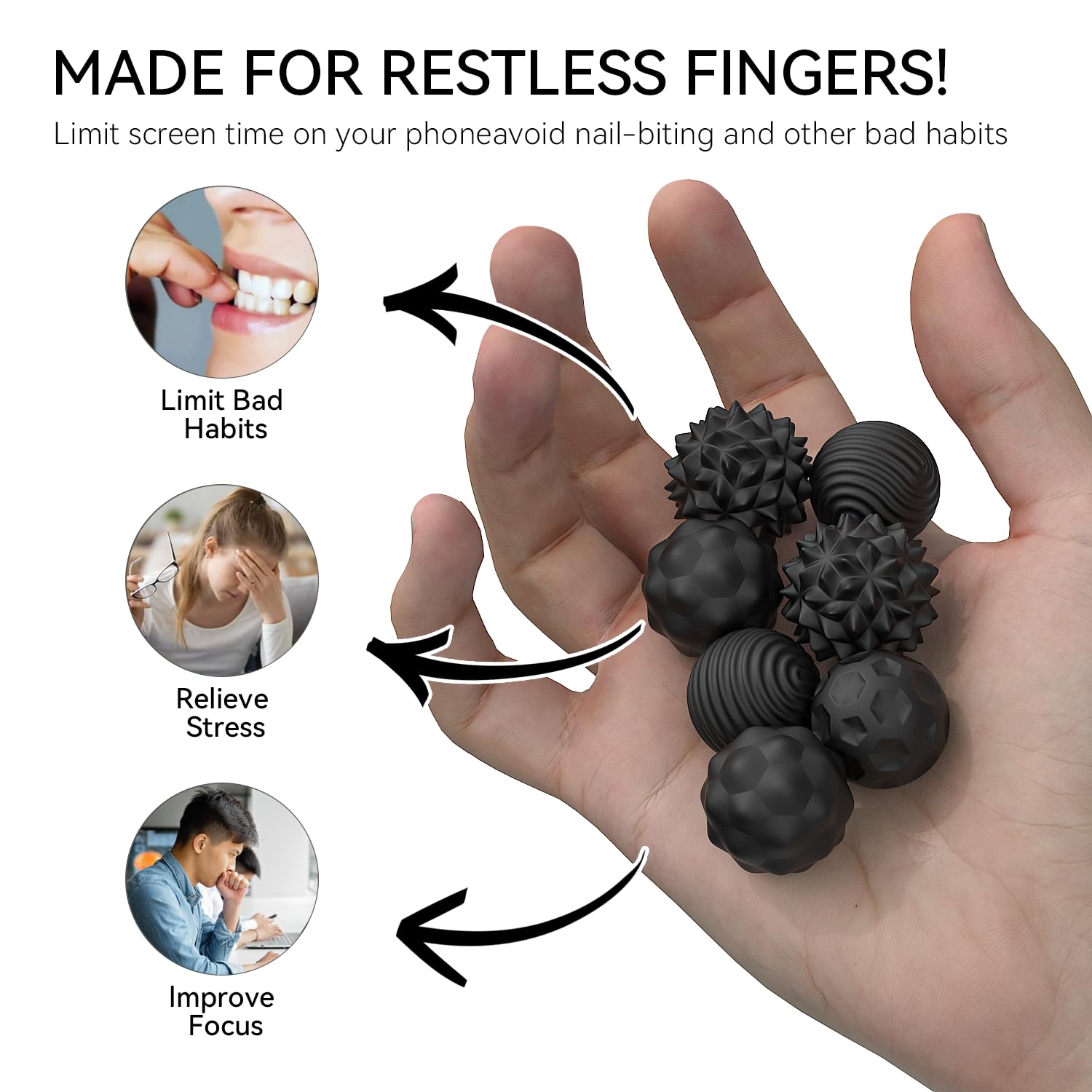 AotBlcer Magnetic Balls closeup highlights silicone shell texture and grip.