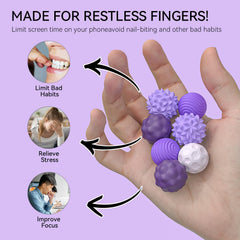 AotBlcer silicone magnetic ball side view for tactile relief and concentration.