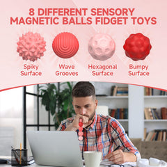 AotBlcer eight-pack fidget balls set for portable stress relief.
