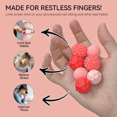 AotBlcer textured silicone shell fidget ball offers tactile sensory feedback.