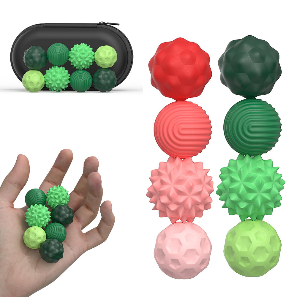 AotBlcer textured silicone shells for tactile relief during daily tasks.