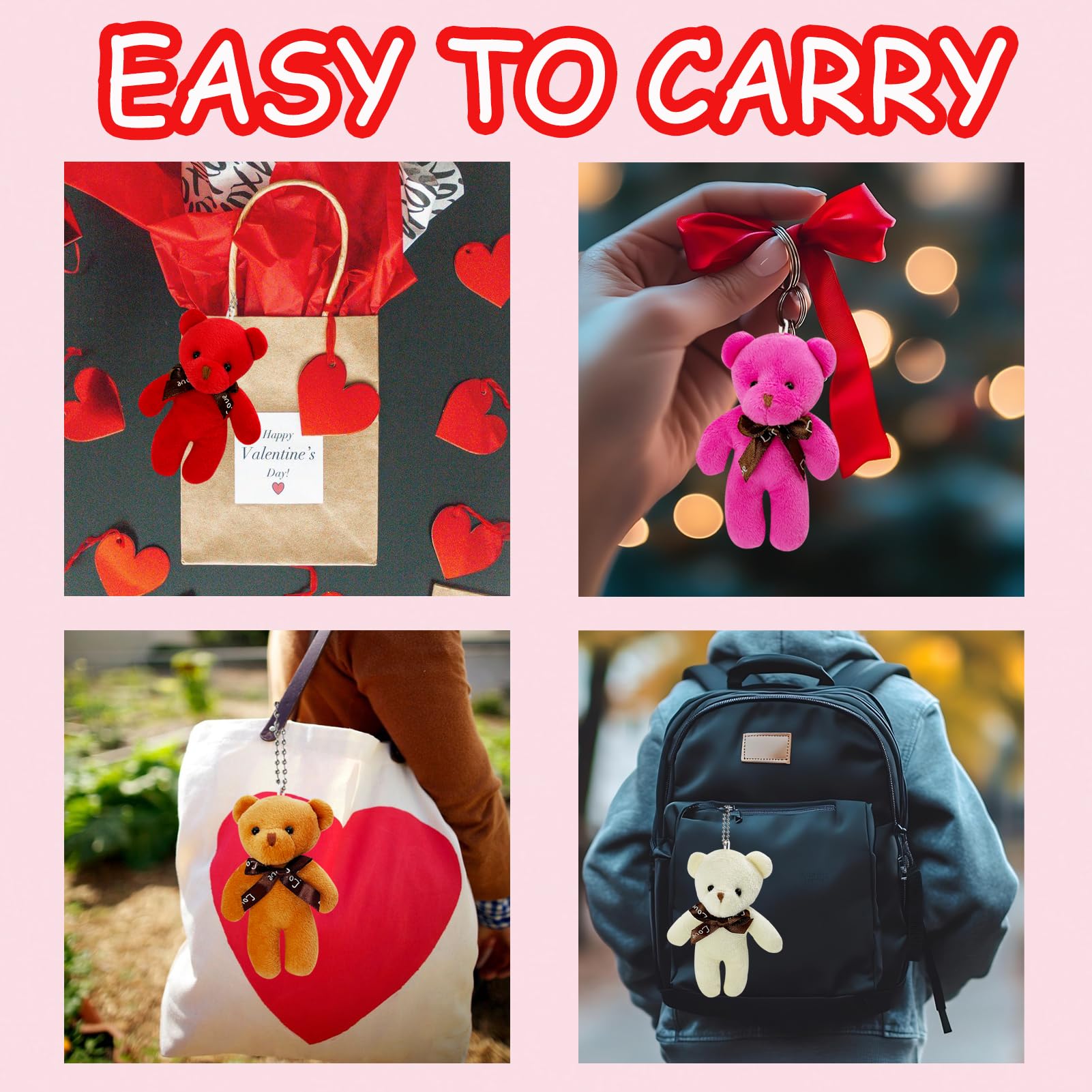 AouEtnay bear keychain attachment perfect for on-the-go gifting and accessories.
