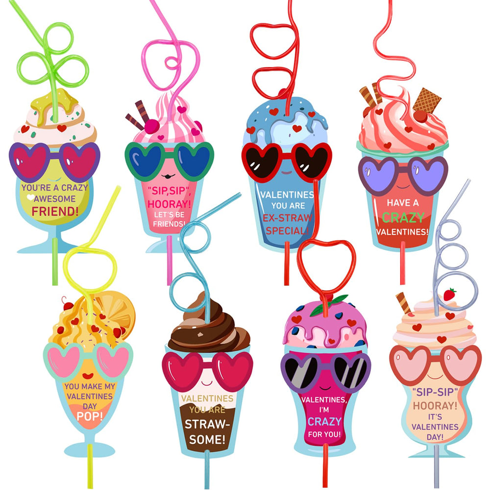 AouEtnay crazy straw designs for classroom party drinks.