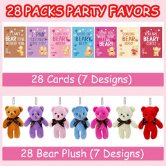 AouEtnay mini stuffed bears close-up soft and inviting for plush toy collections.