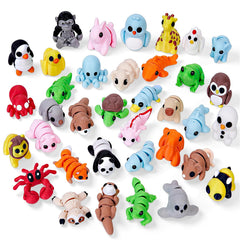 Aousin 3D mini lion and elephant figures for imaginative play and learning.