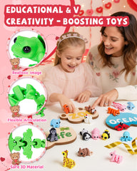 Aousin zoo-set 3D animal figures enhancing storytelling and early vocabulary.