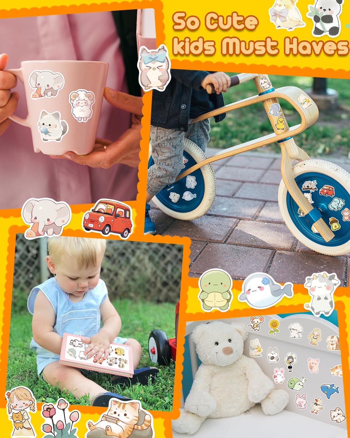 AOWDIAO kid-friendly decorations brighten school supplies and personal items.