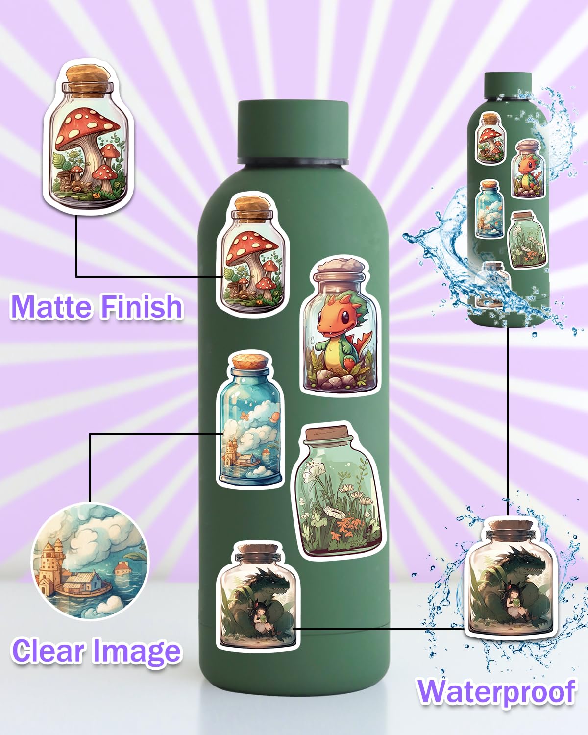 AOWDIAO phone stickers offer bright images that resist peeling on smooth phone surfaces.