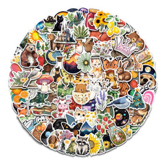 AOWDIAO stickers featuring animal designs for notebooks and planners.