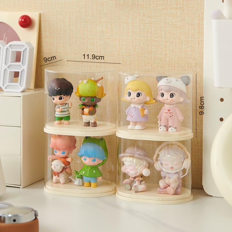 AOWIS stackable display box optimizing vertical storage and stability