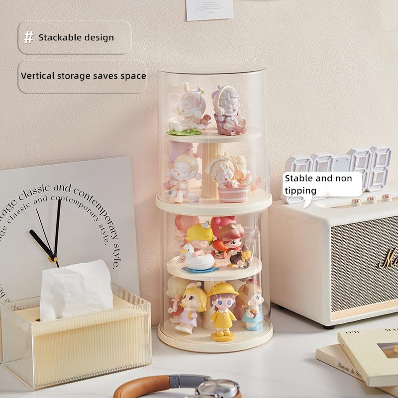 AOWIS stepped display cabinet presents figures on multiple levels for easy viewing.