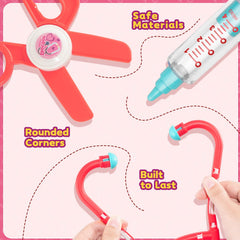 Aowjoy Battery-Included Stethoscope ready for immediate play with lights.