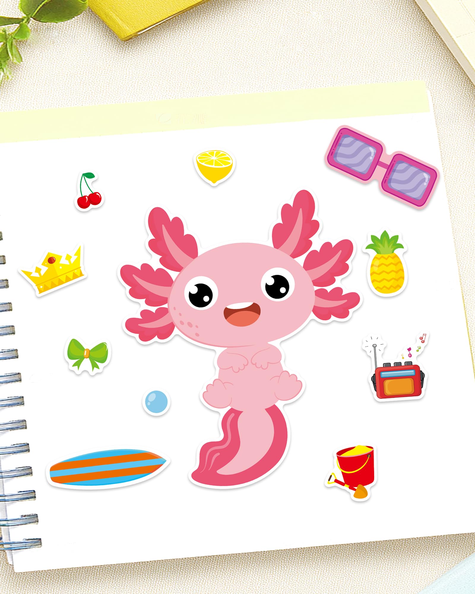 Aowplc Axolotl Make-a-Face designs show party favor ideas for events