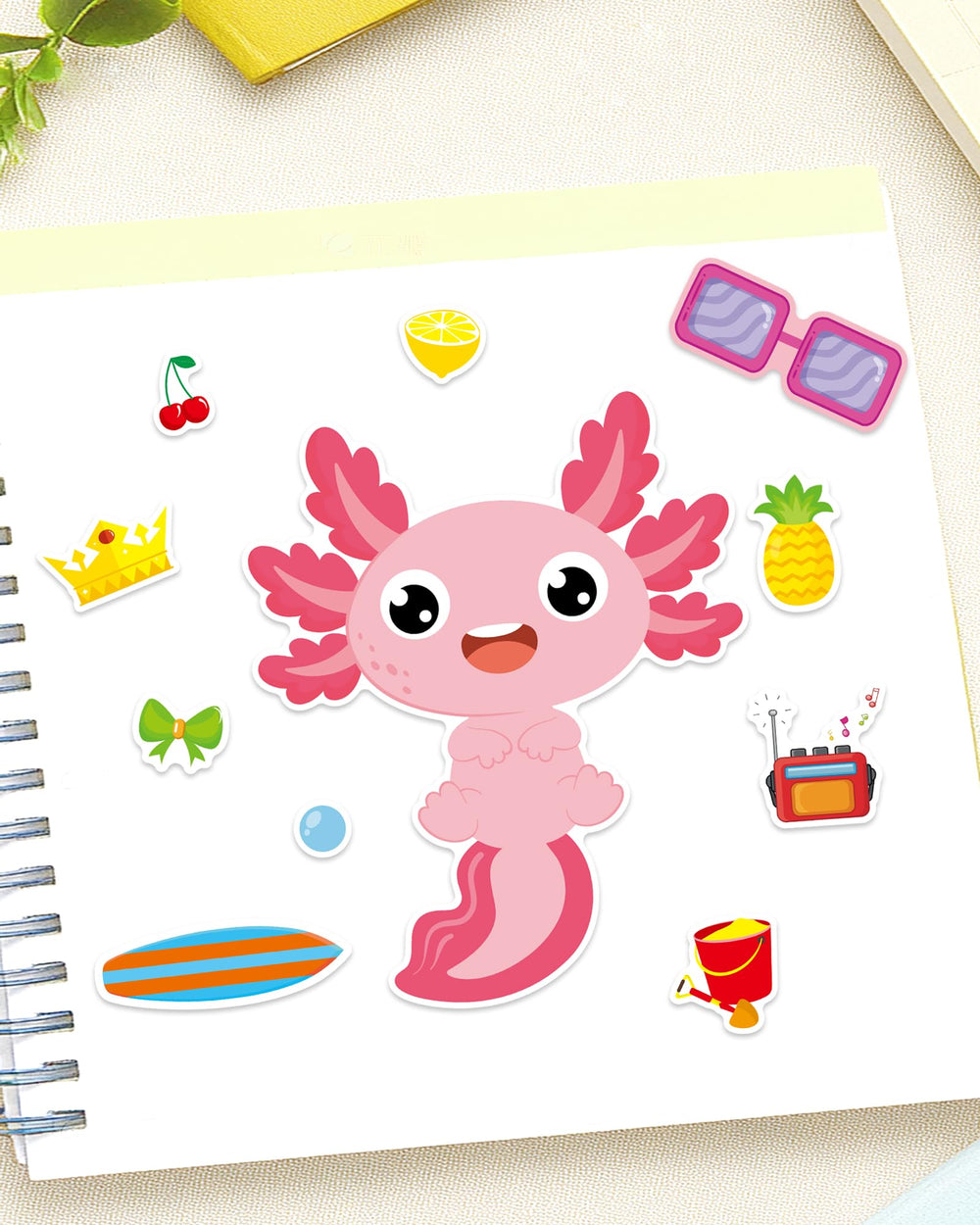 Aowplc Axolotl Make-a-Face designs show party favor ideas for events