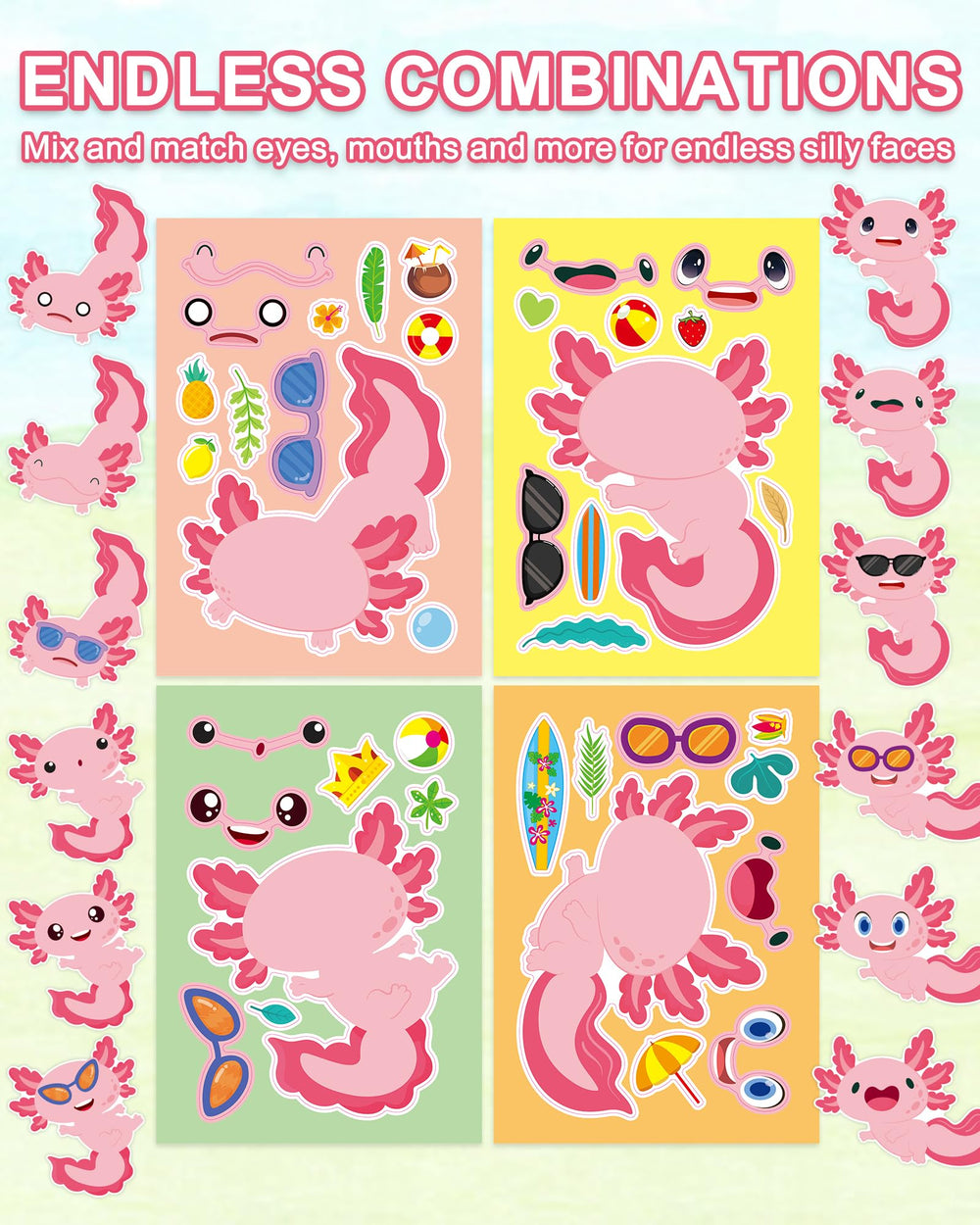Aowplc Axolotl Make-a-Face set is easy and mess-free for kids
