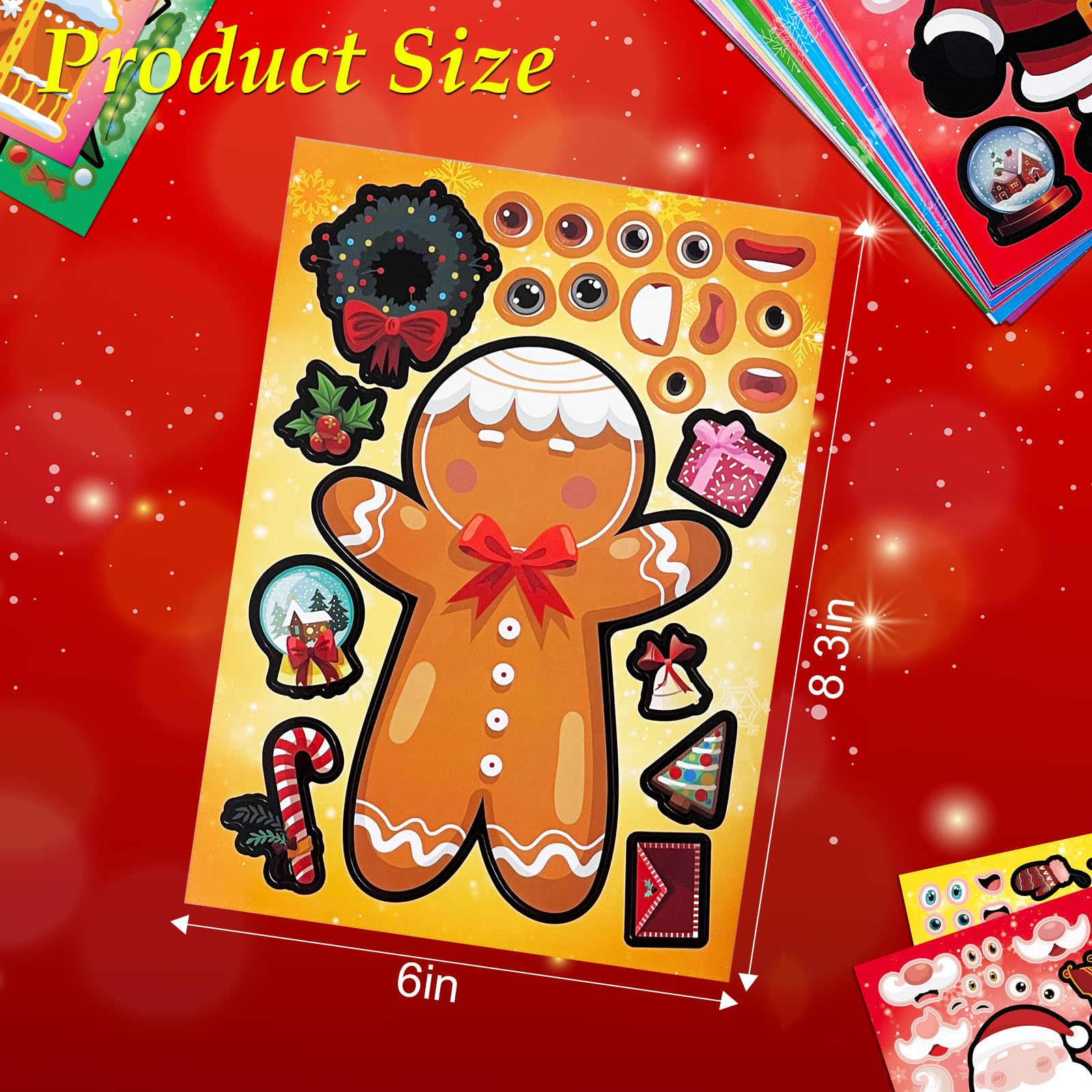 Aowplc Christmas stickers showing penguin artwork ideal for scrapbooking and gift decorating.