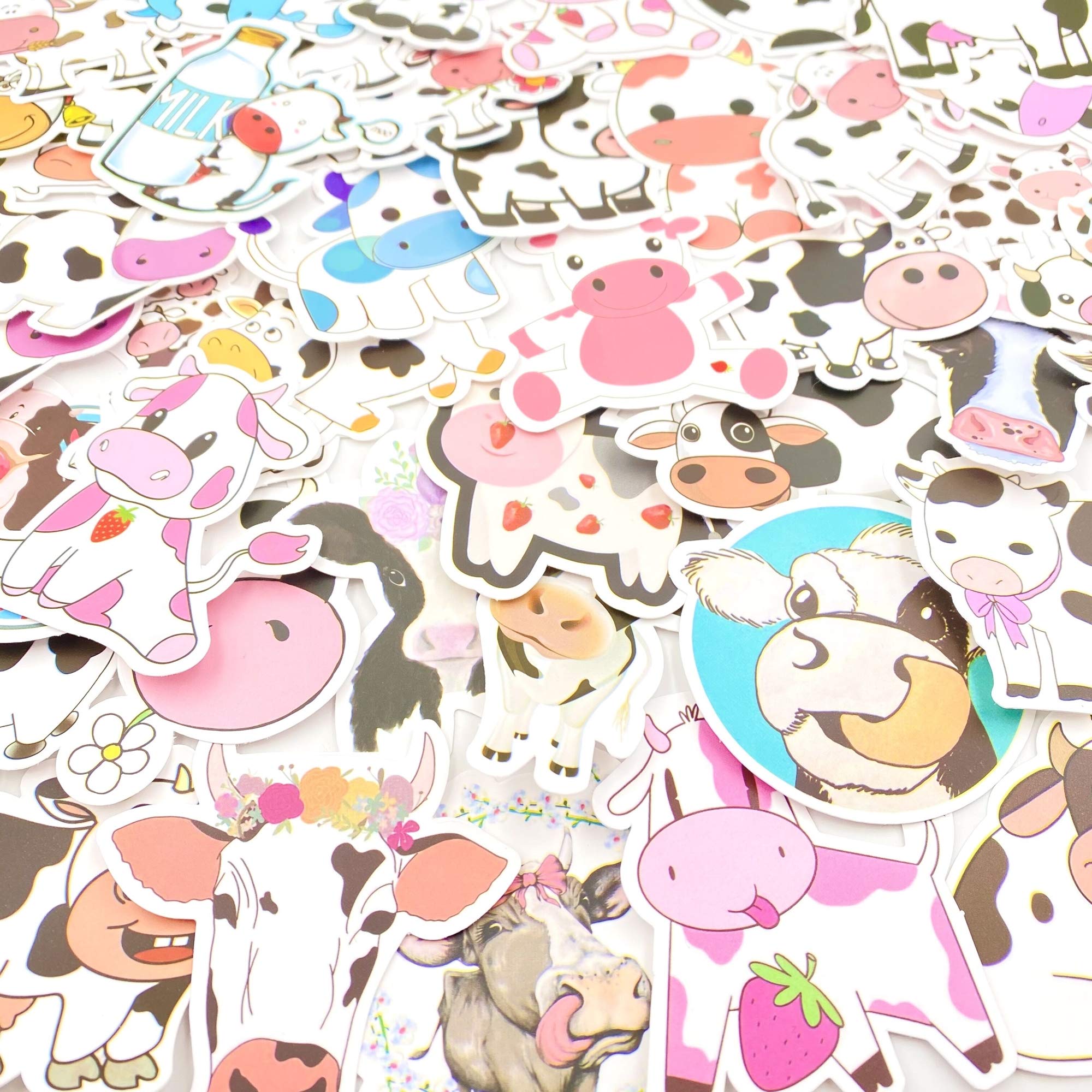 Aowplc cow stickers guitar design perfect for decorating instruments and cases.
