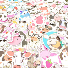 Aowplc cow stickers guitar design perfect for decorating instruments and cases.