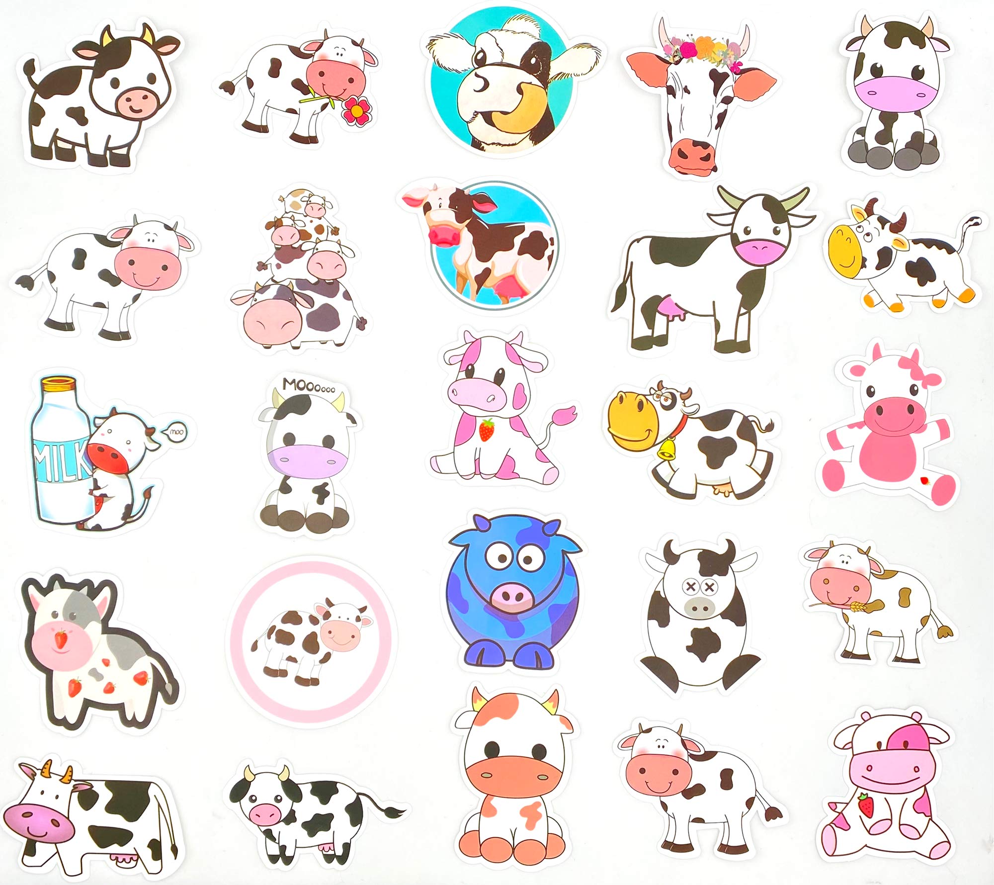 Aowplc cow stickers water bottle design brightens cups and notebooks with color.