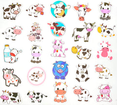 Aowplc cow stickers water bottle design brightens cups and notebooks with color.