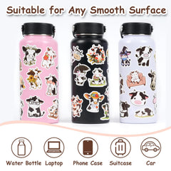 Aowplc cow stickers waterproof-uv-safe for bottles and outdoor use.