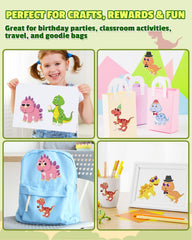 Aowplc dinosaur sticker sheets as party favors and gifts.