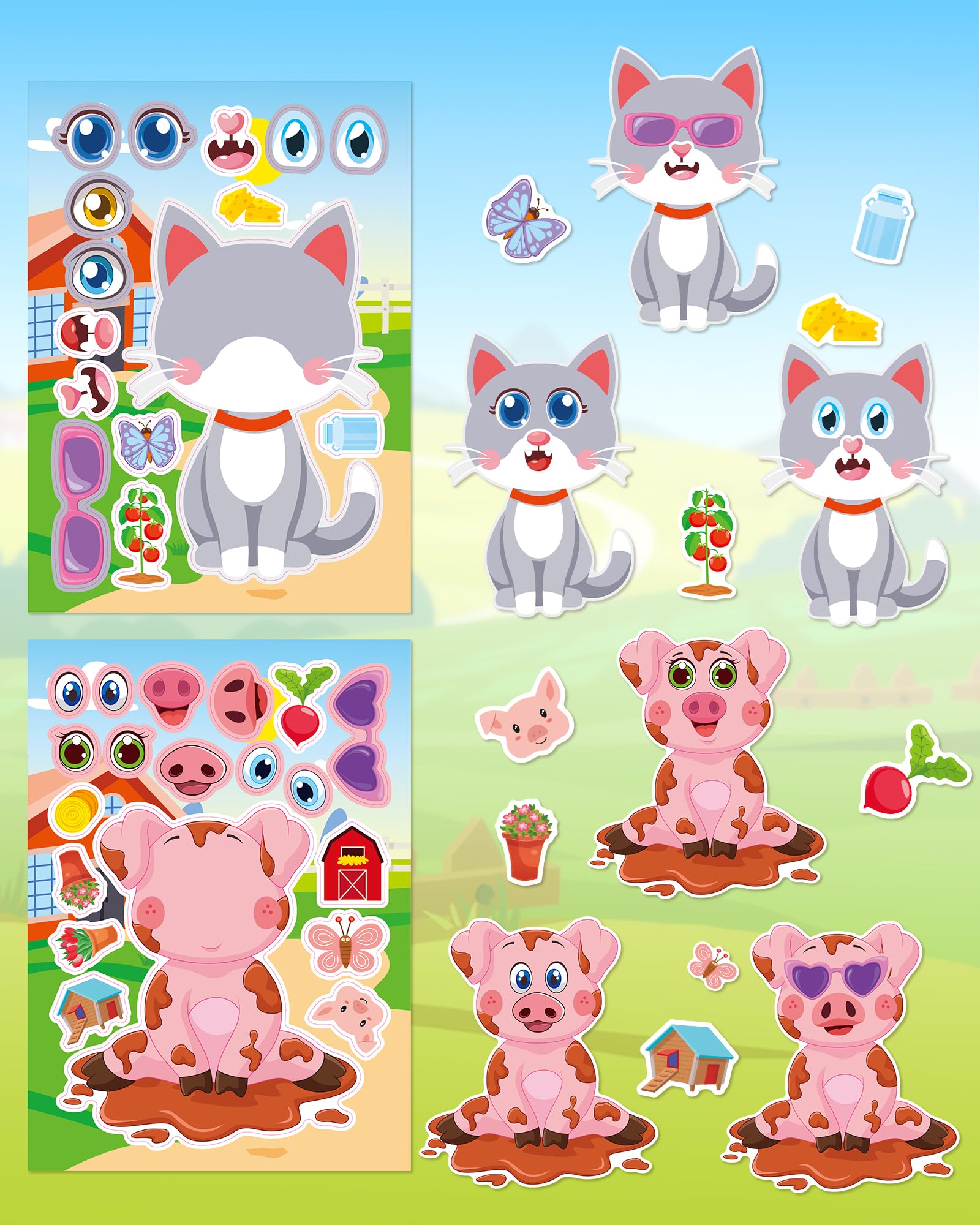 Aowplc farm‑themed crafts for imaginative play and decorating