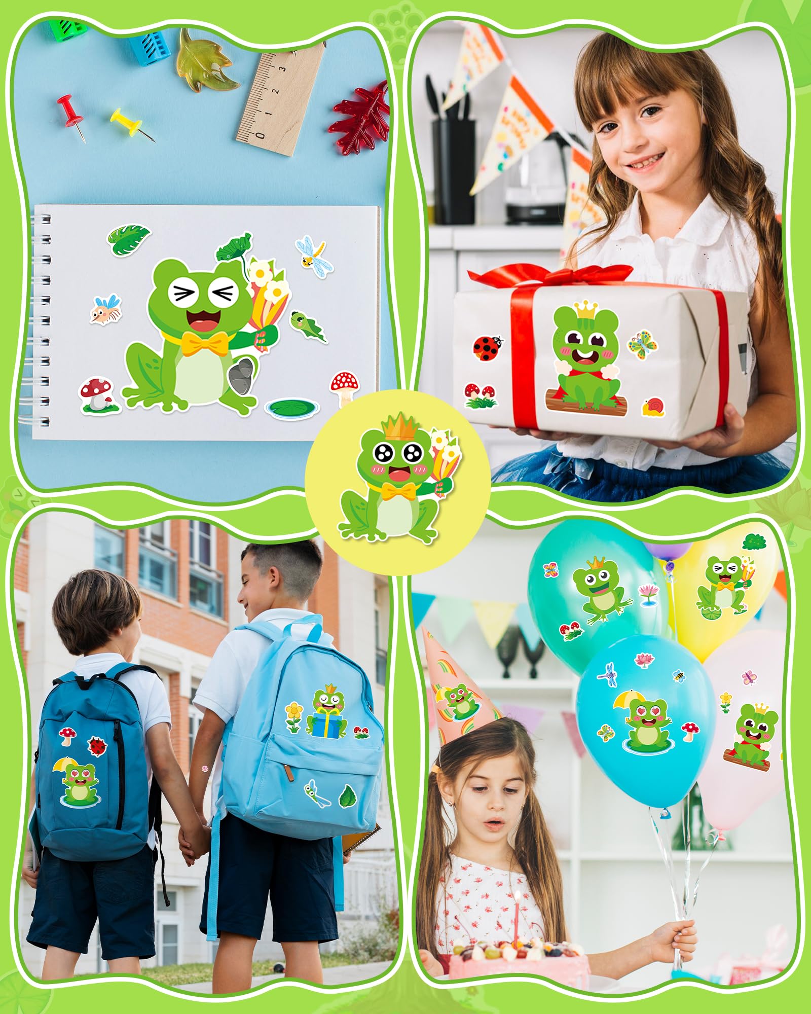 Aowplc frog make-a-face stickers—enhance fine motor skills with hands-on play.