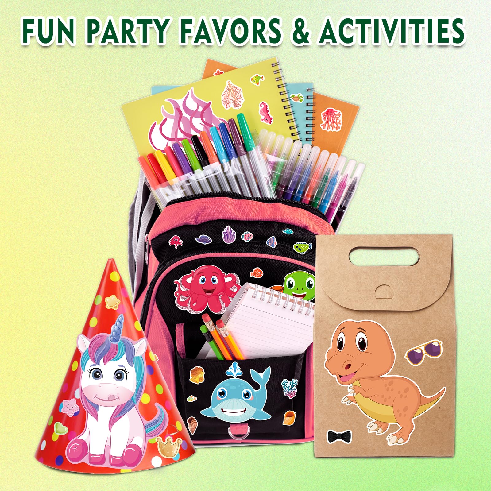 Aowplc Make-A-Face sticker sheets pack showing the complete set.