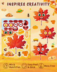Aowplc owl face stickers: cute autumn accents for reading corners and craft time.