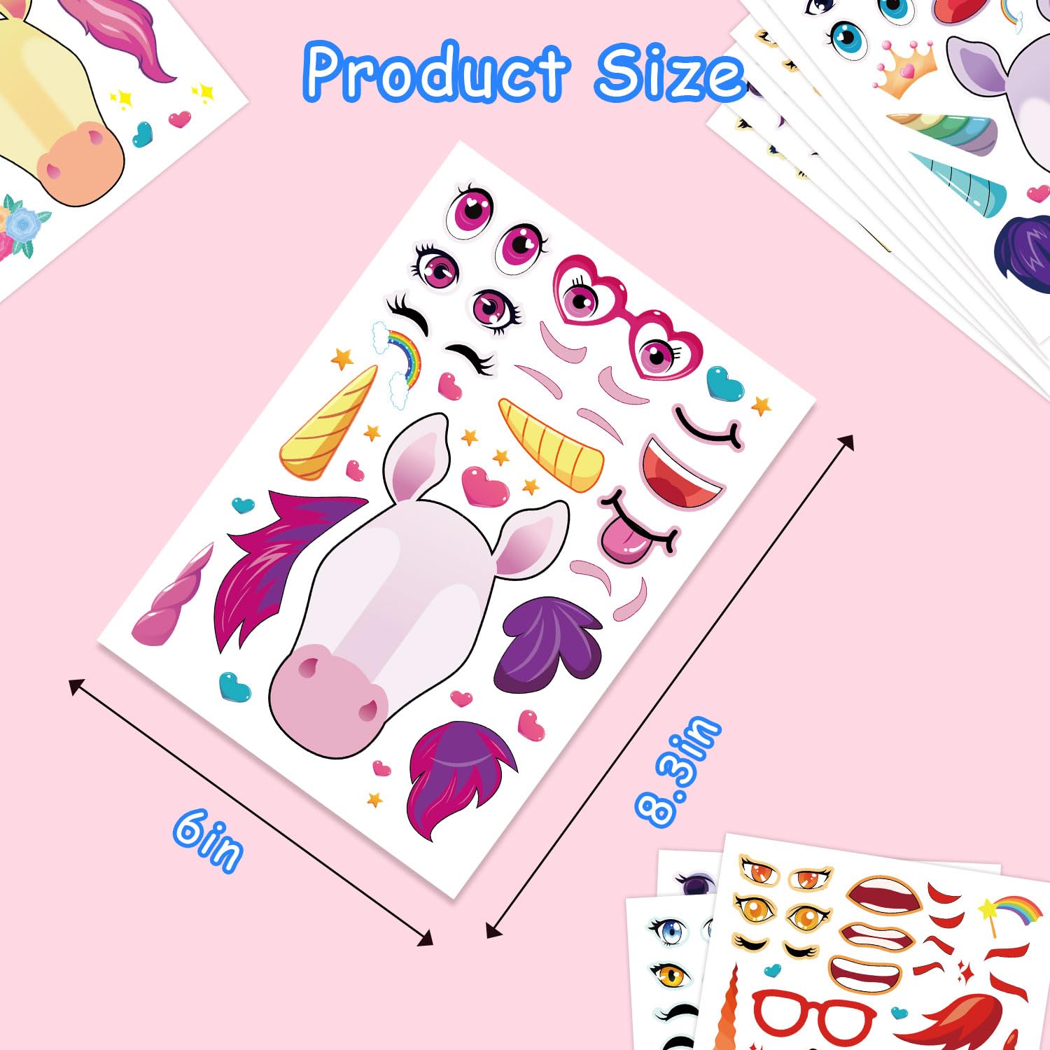 Aowplc 8.3x6 inch sticker sheets offer generous art space