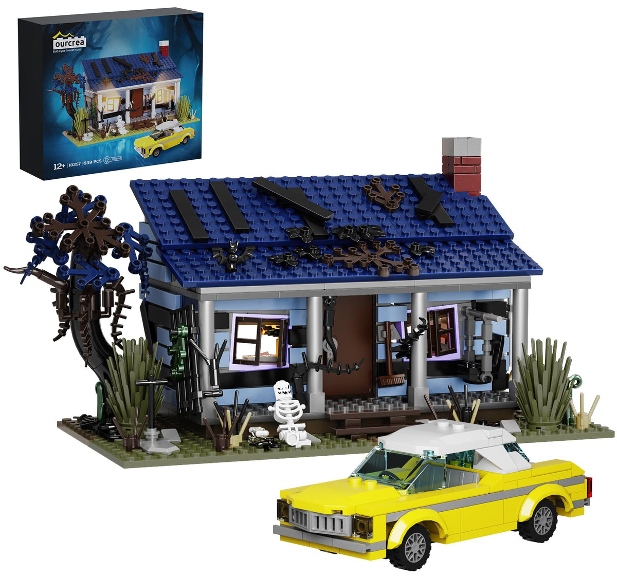 AOXEKBOLO Evil House front view ideal for Halloween display