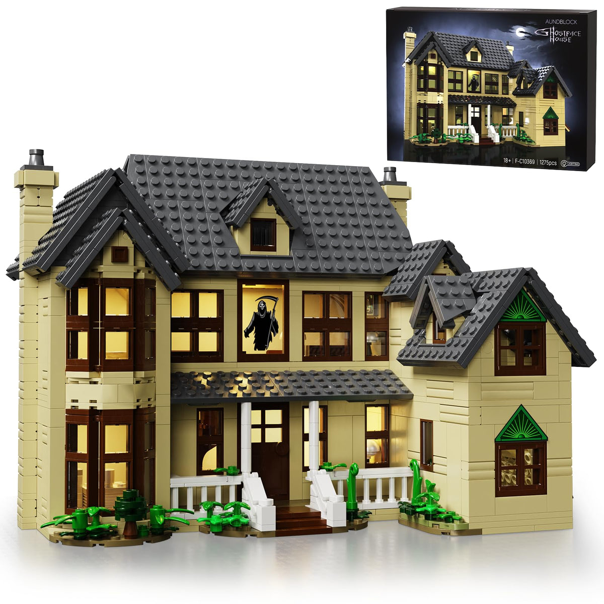 AOXEKBOLO Horror House front view for dramatic Halloween display