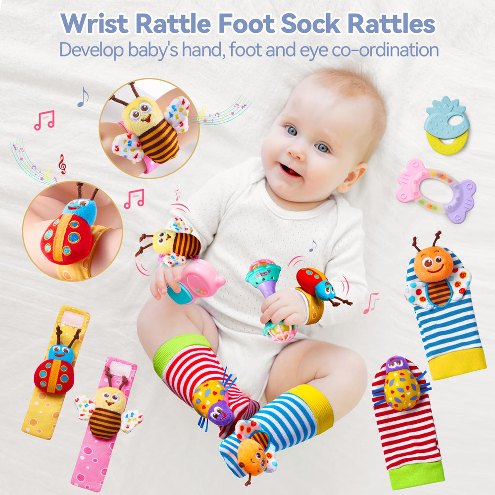 AOYOHOMOA textured shapes offer tactile exploration and gentle teething cues.