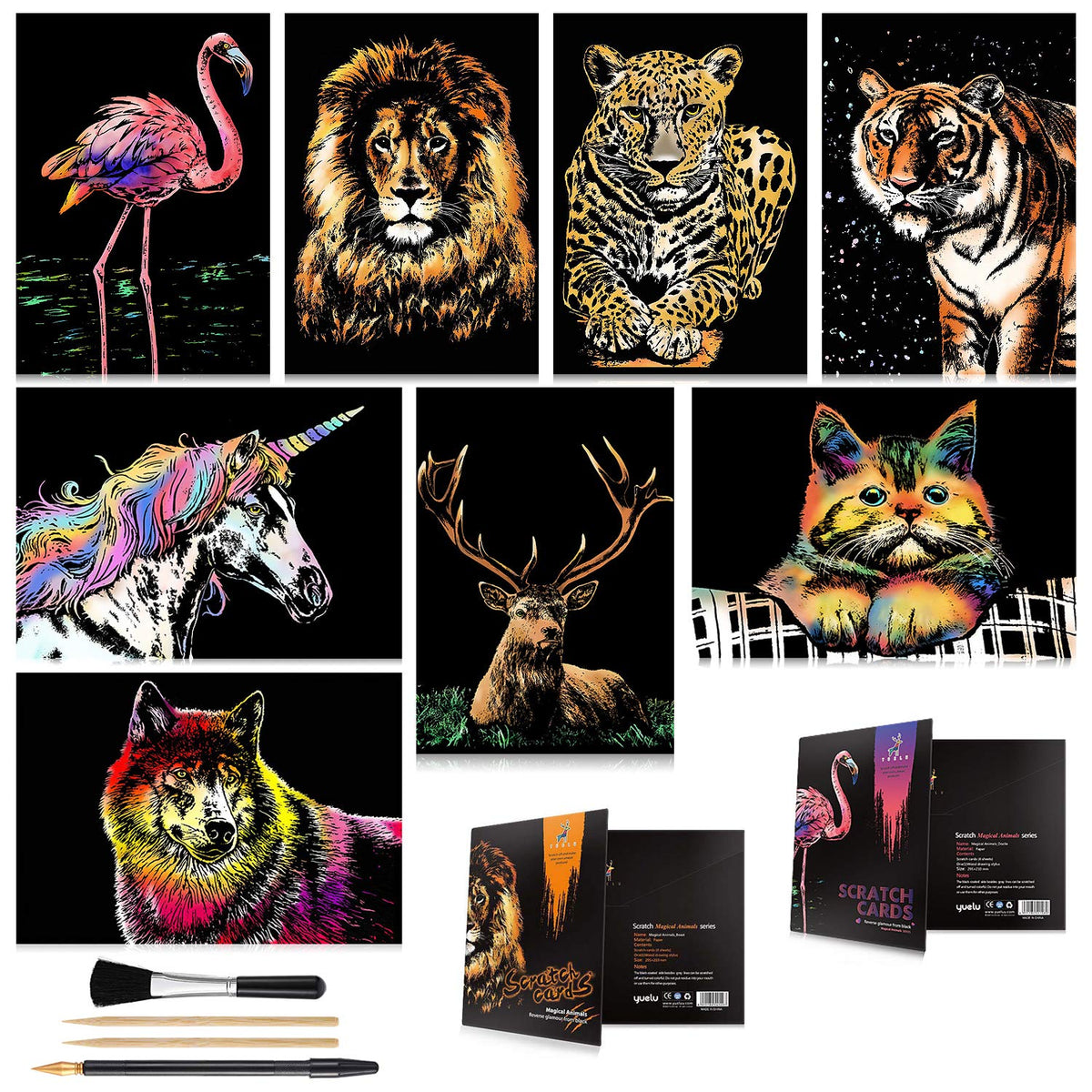 AP ARTSPER scratch drawing board reveals vibrant colors beneath a matte coating