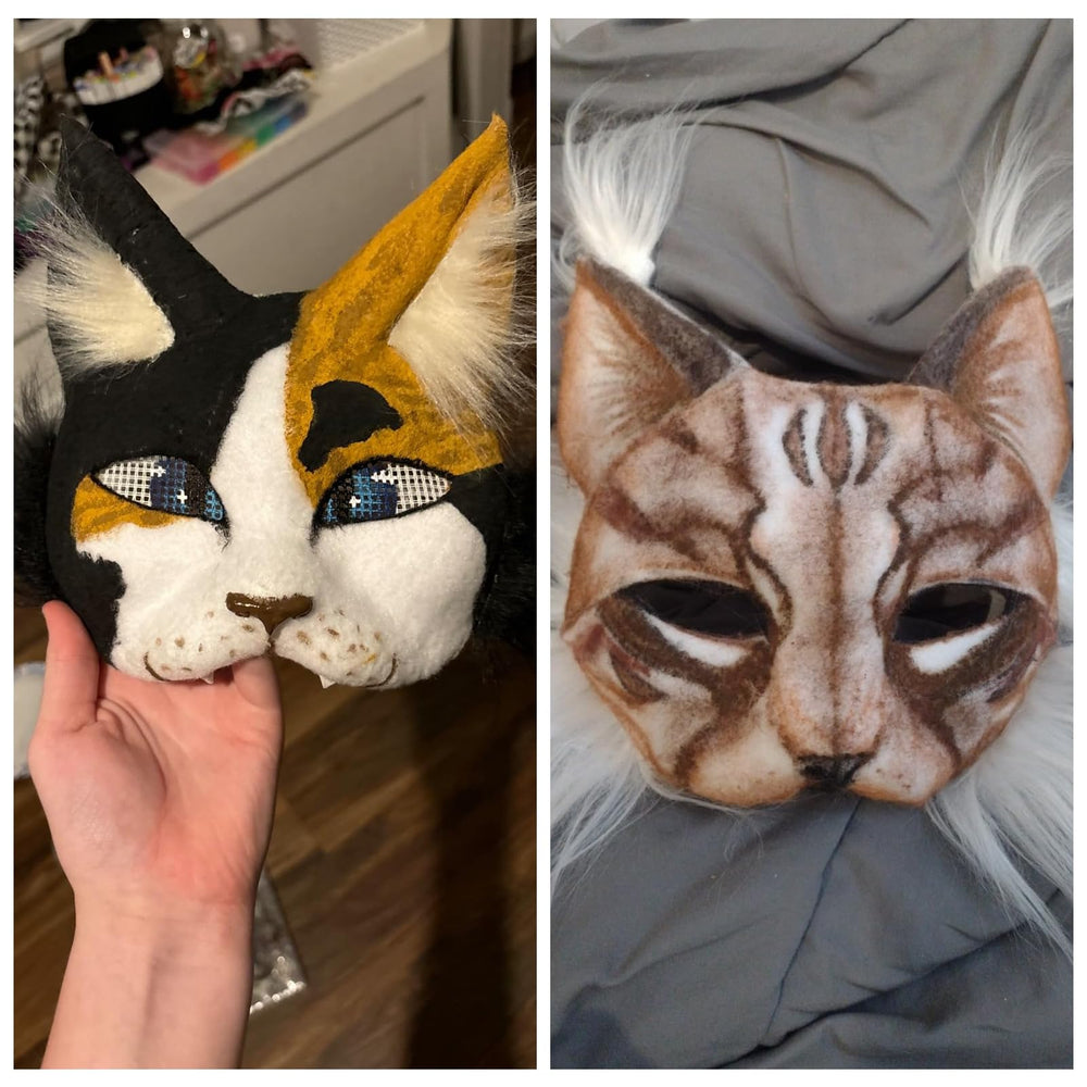 Apettoey Therian white masquerade mask enhances Halloween celebrations.