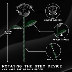 aphaio Black Rose Bouquet blocks made of ABS plastic with smooth edges for safety.