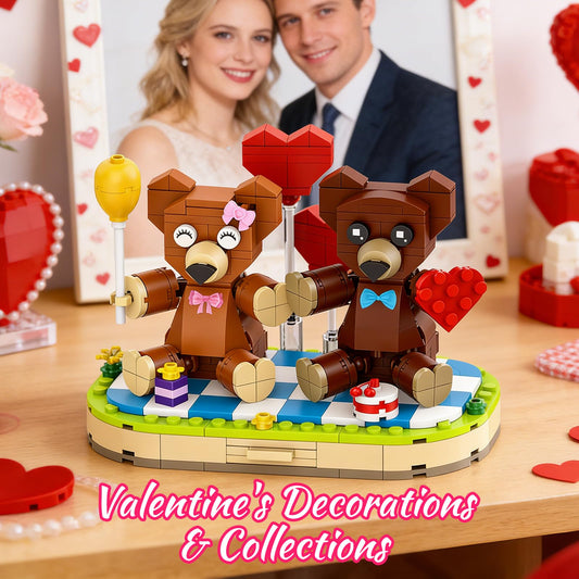 aphaio brown bear balloon and heart accents brighten shelves or desks
