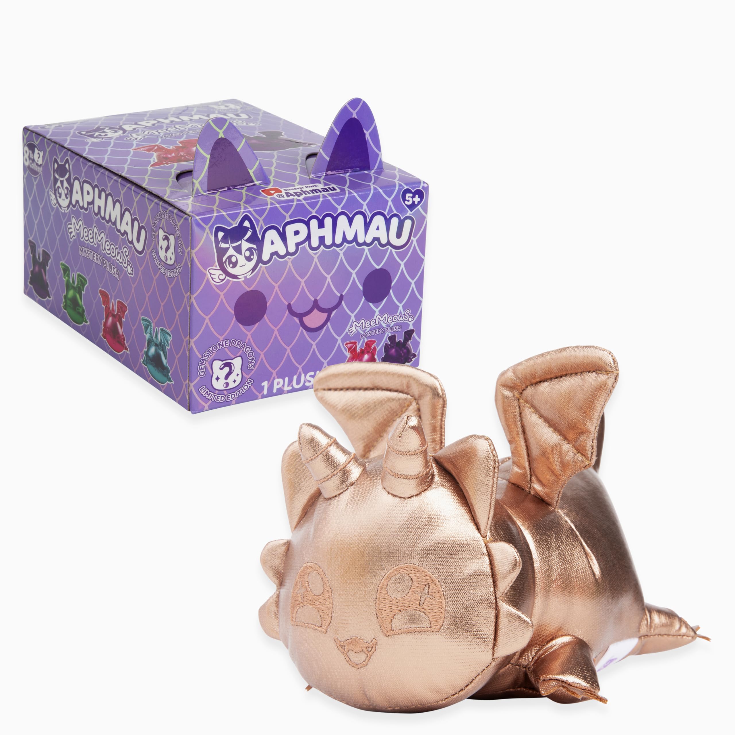 Aphmau Dragon MeeMeow Gold Dragon plush, premium feel for gifting.