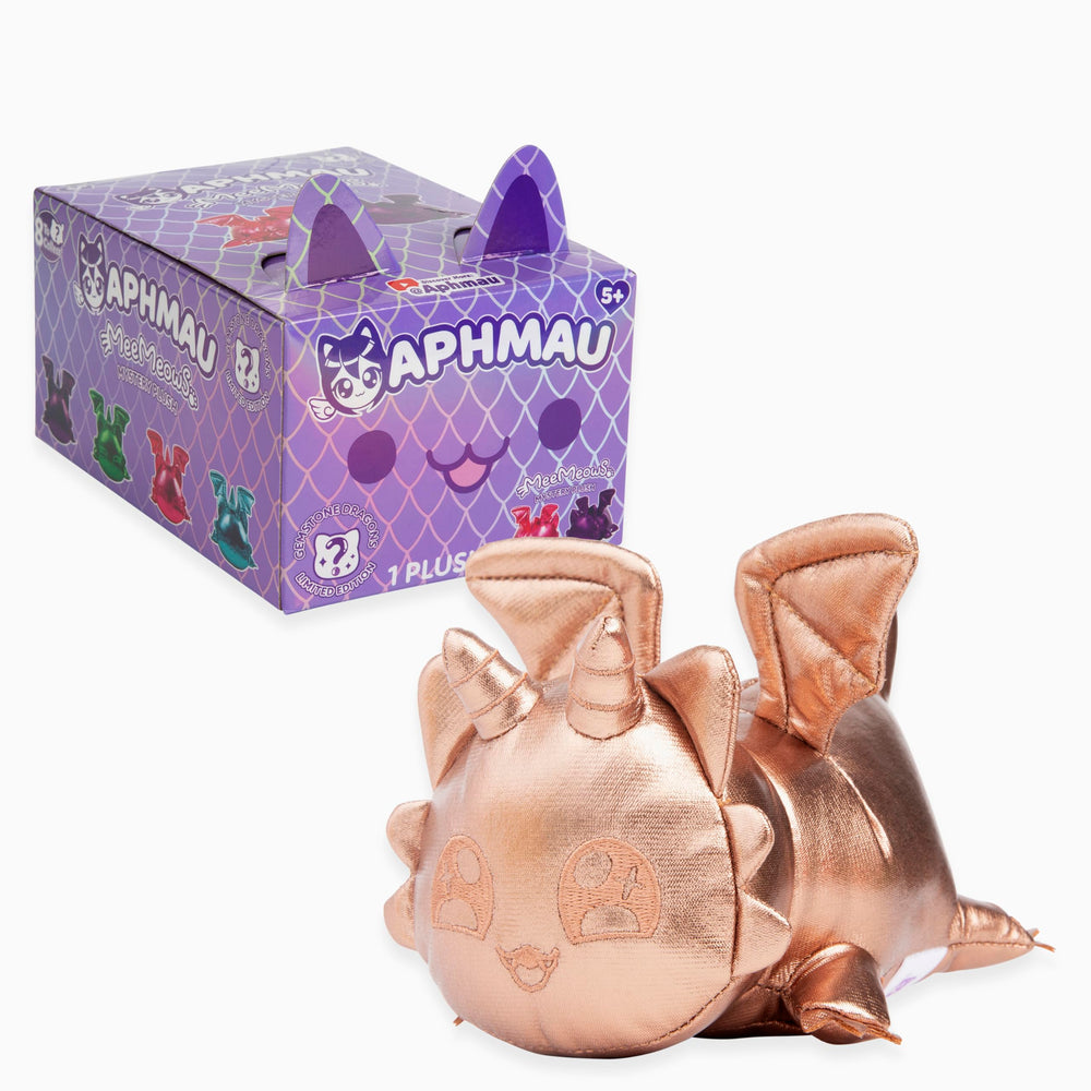 Aphmau Dragon MeeMeow Gold Dragon plush, premium feel for gifting.