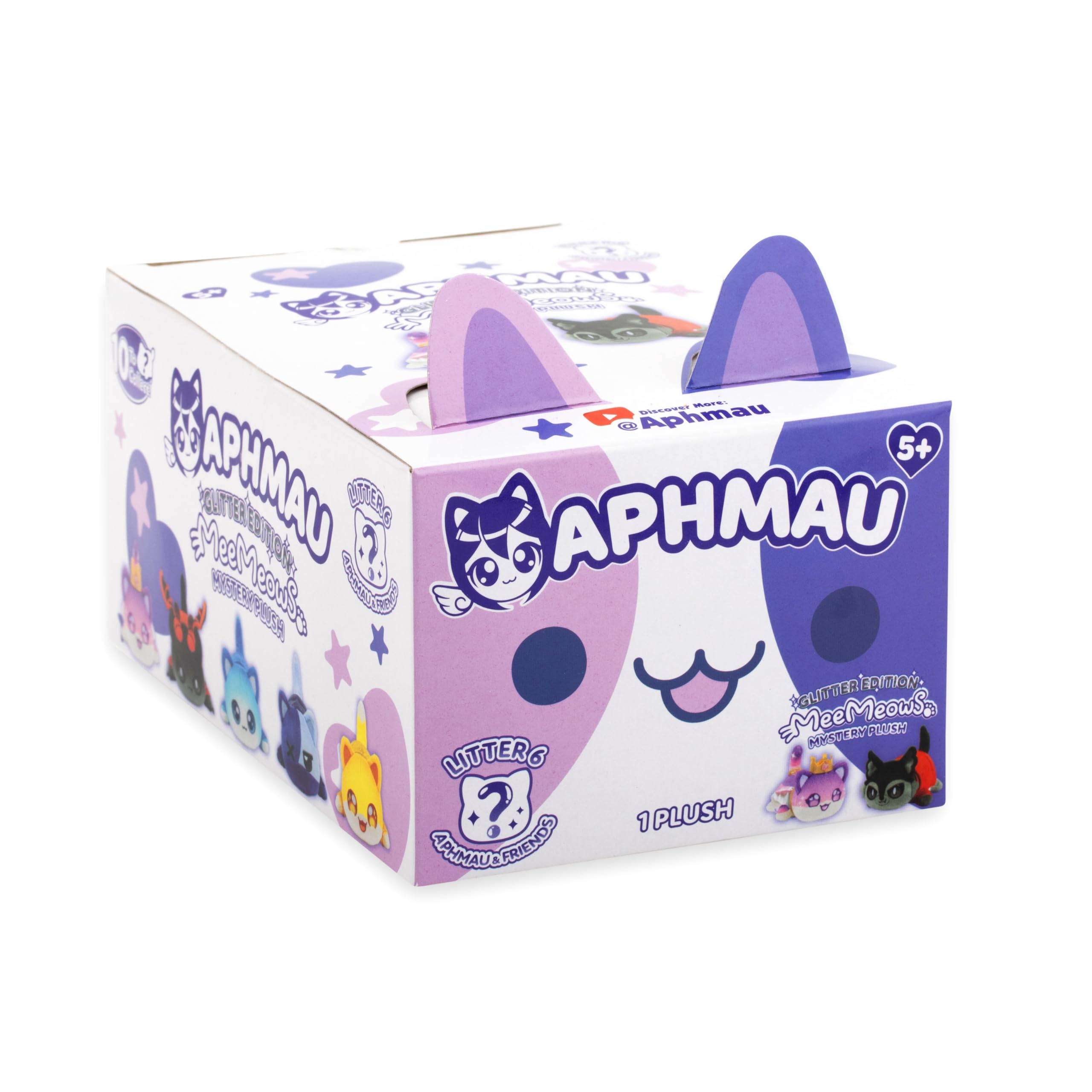 Aphmau MeeMeow Aaron Cat plush with squishy body ideal for display