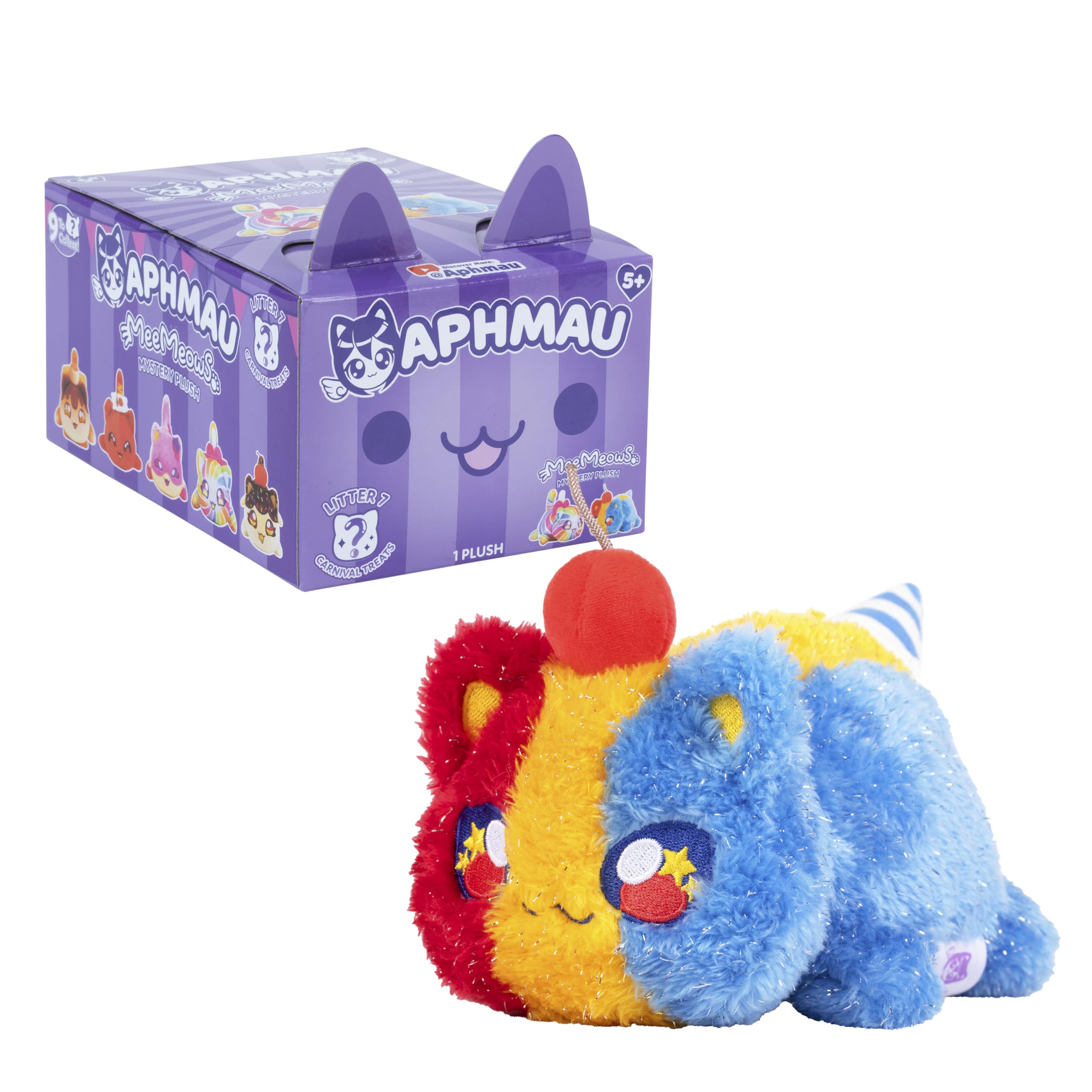 Aphmau MeeMeow Series 7 Chocolate Dipped Banana Cat plush for cozy playtime.