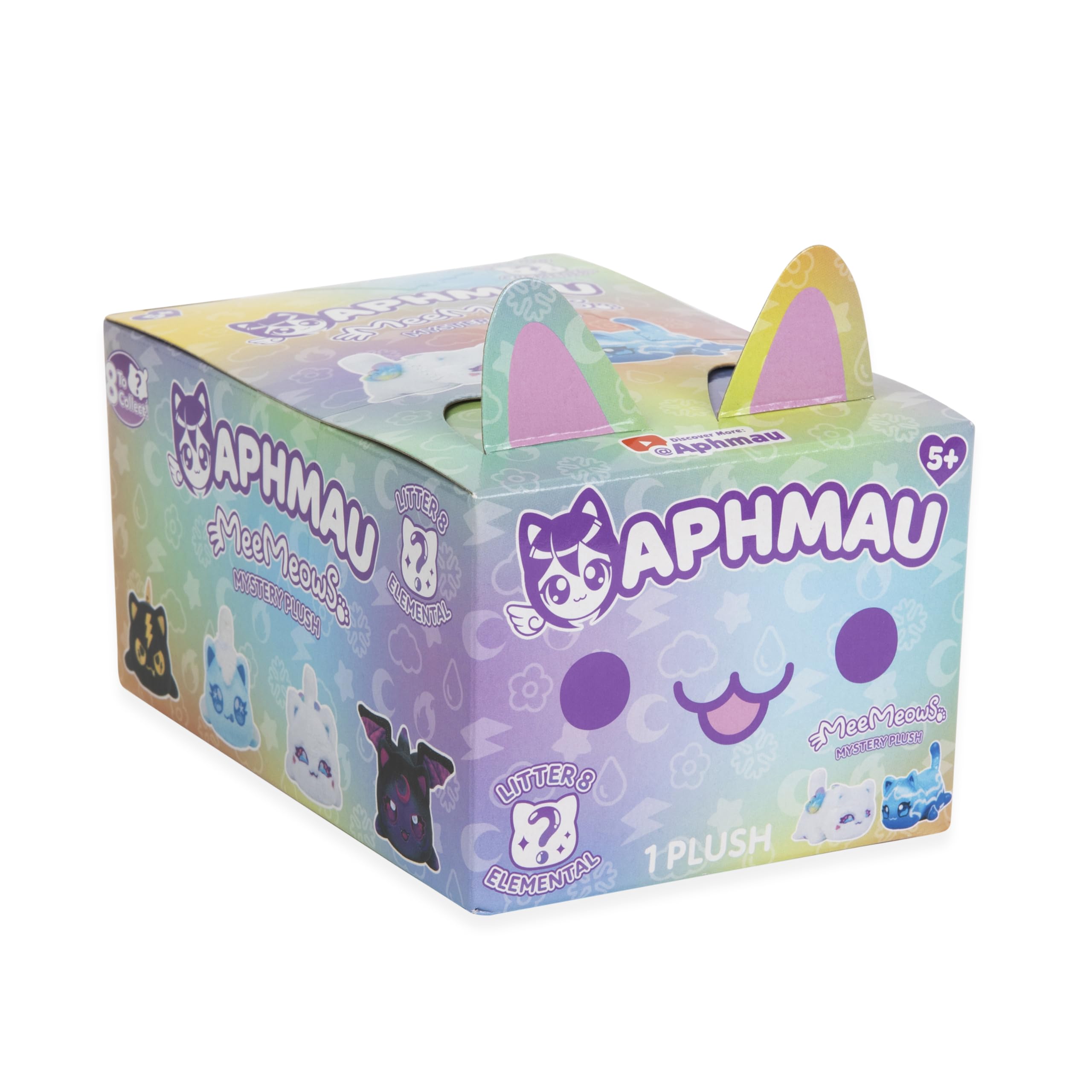 Aphmau MeeMeow 6inch Ice Cat plush, soft cuddle buddy.