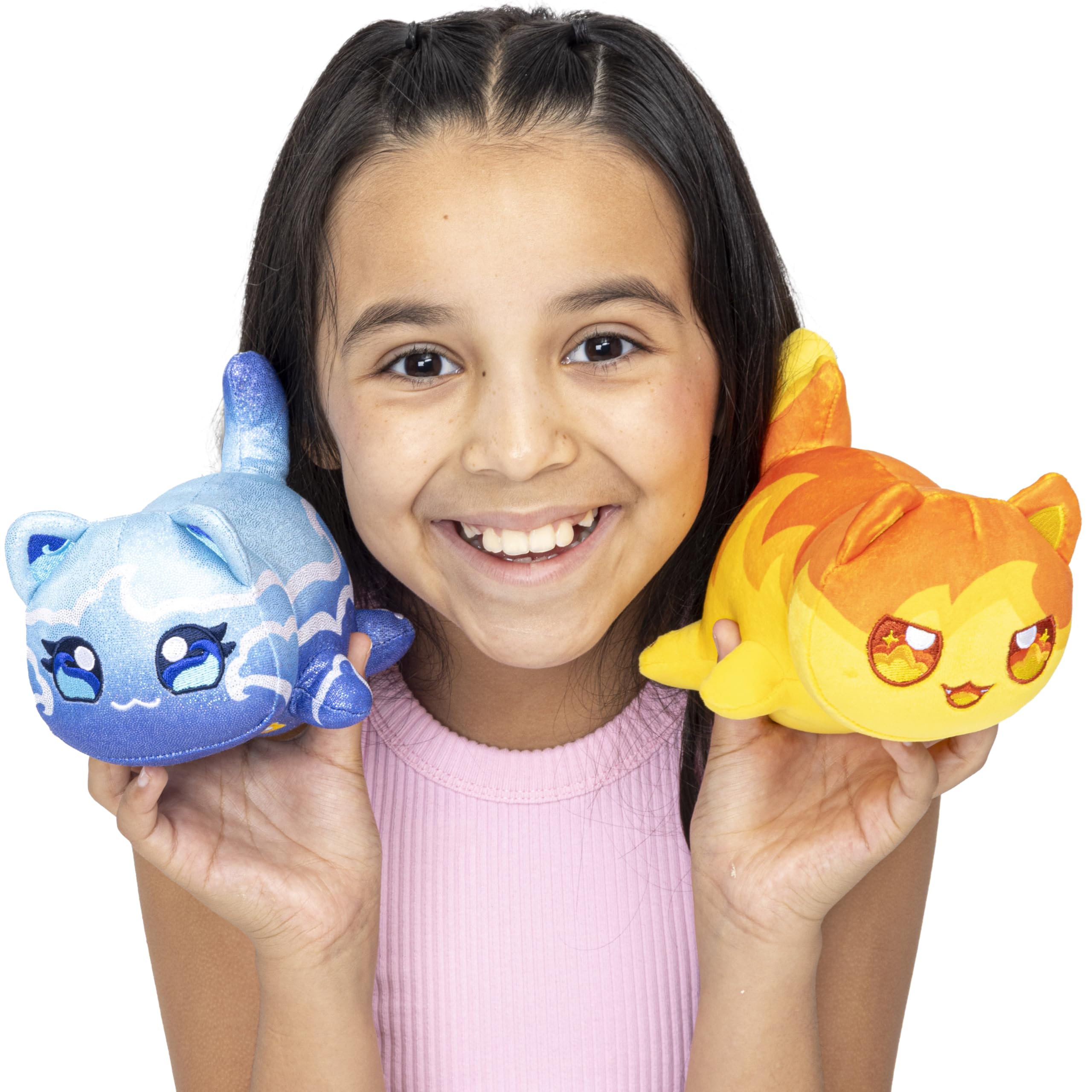 Aphmau MeeMeow 6inch plush close-up, soft texture detail.