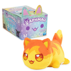 Aphmau MeeMeow 6inch plush on shelf, perfect collection piece.