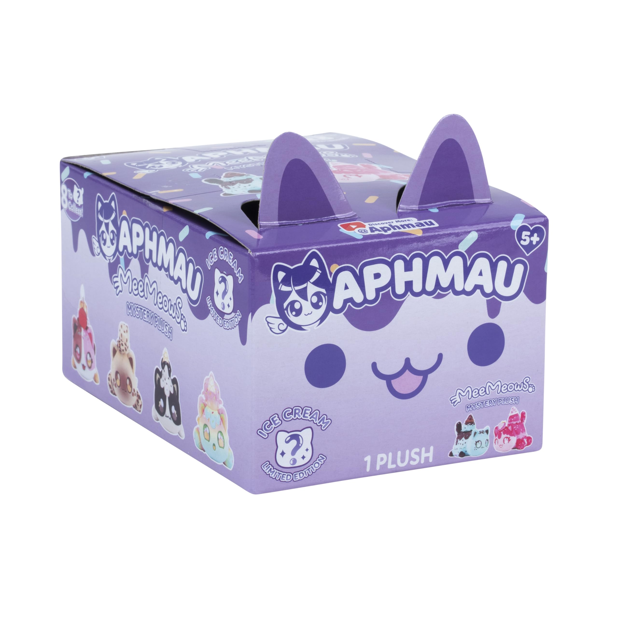 Aphmau MeeMeow Ice Cream Cookies and Cream Cat plush ideal gift.